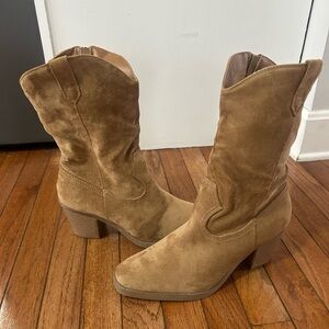 Tan Suede Women's Boots